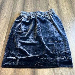 J. Crew Navy velvet skirt